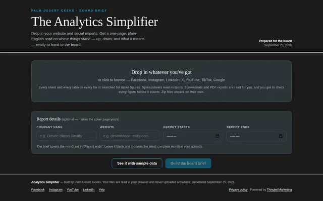 Analytics Simplifier